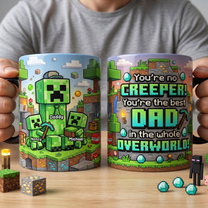 Retro Pixel Builder Dad Magic Mug - Personalized Gifts For Dads 02NATI130526