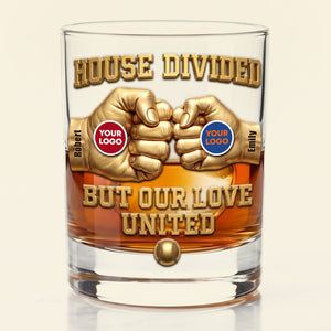 Fist Bump Couple Sport Round Glass - Personalized Gifts For Couple 02huti060626