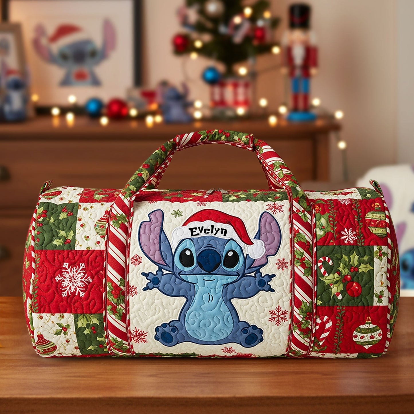 Christmas Quilted Duffle Bag - Personalized Gifts For Christmas 02TGTI050925