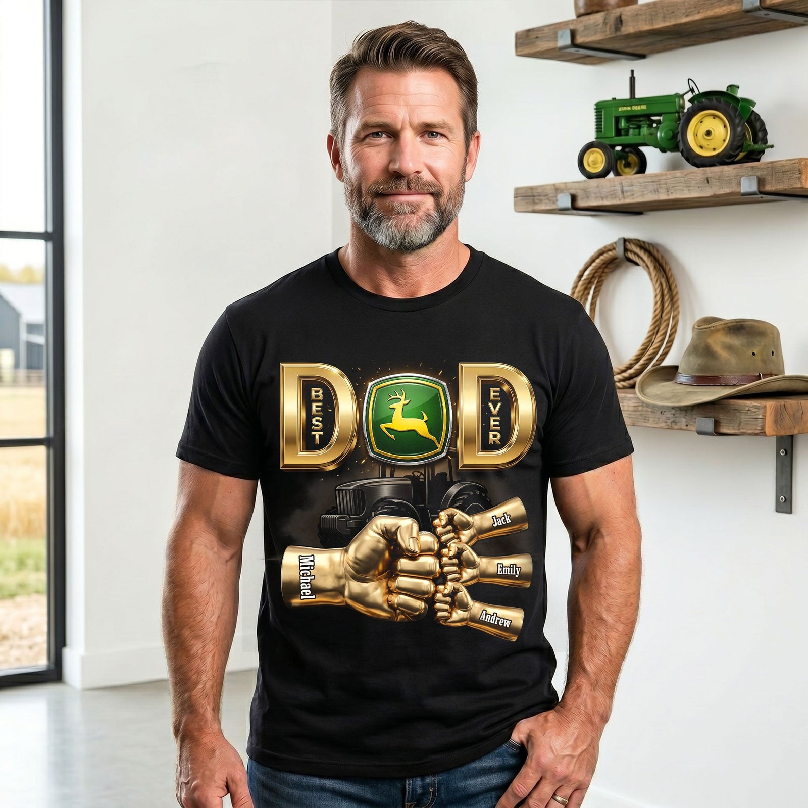 Best Farmer Dad Ever Shirt - Personalized Gifts For Dads 04nati220526