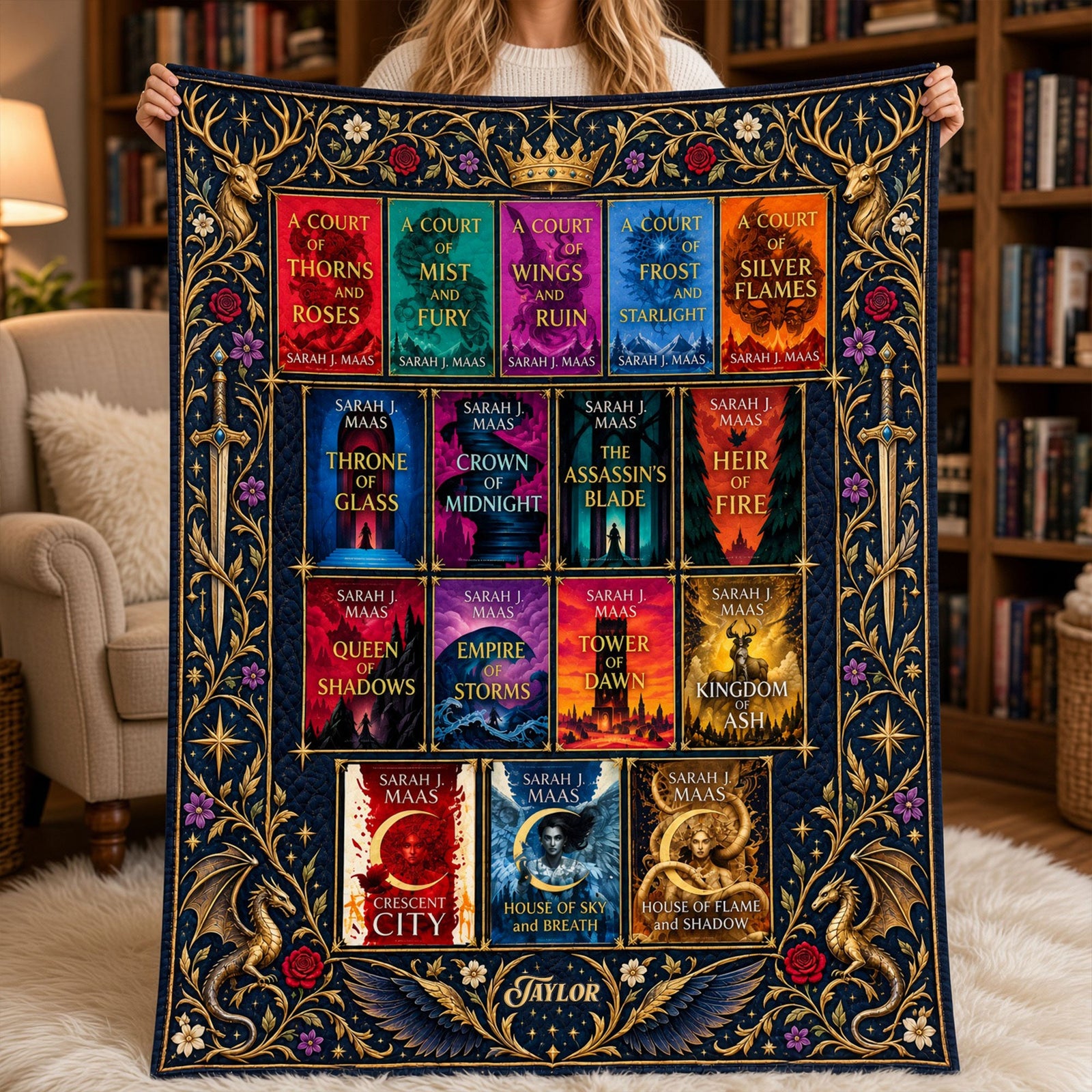 Book Series Blanket - Personalized Gifts For Fantasy Lovers 04nati071026