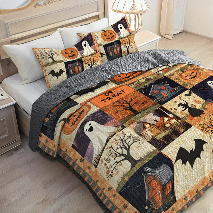 Halloween Trick Or Treat Quilt Bedding Set Special Line 15pjxx270825-Homacus