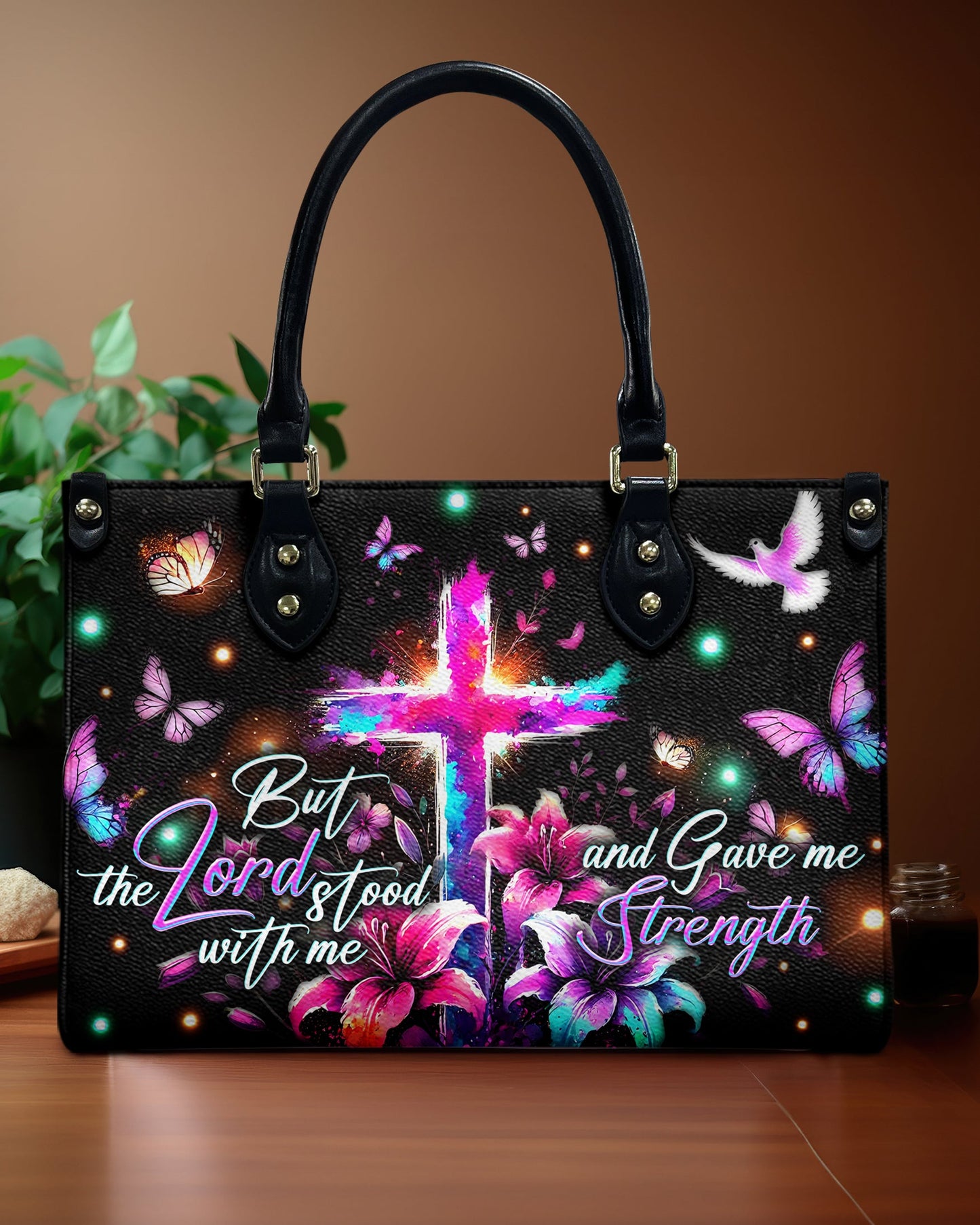 The Lord Stood With Me Leather Bag - Gifts For Jesus Lovers 03acxd210425