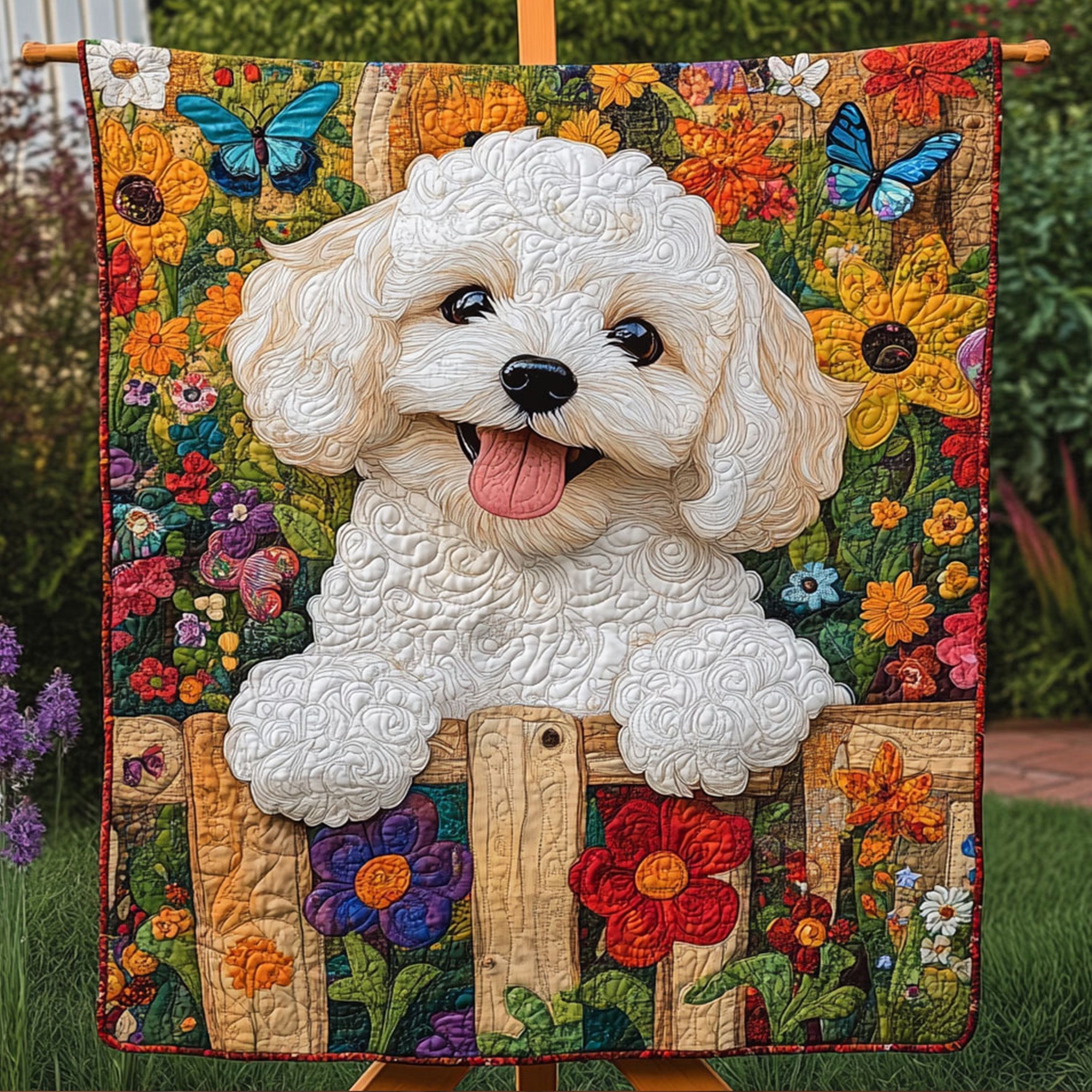 Maltipoo Bliss Quilted Blanket NCU0PT3684
