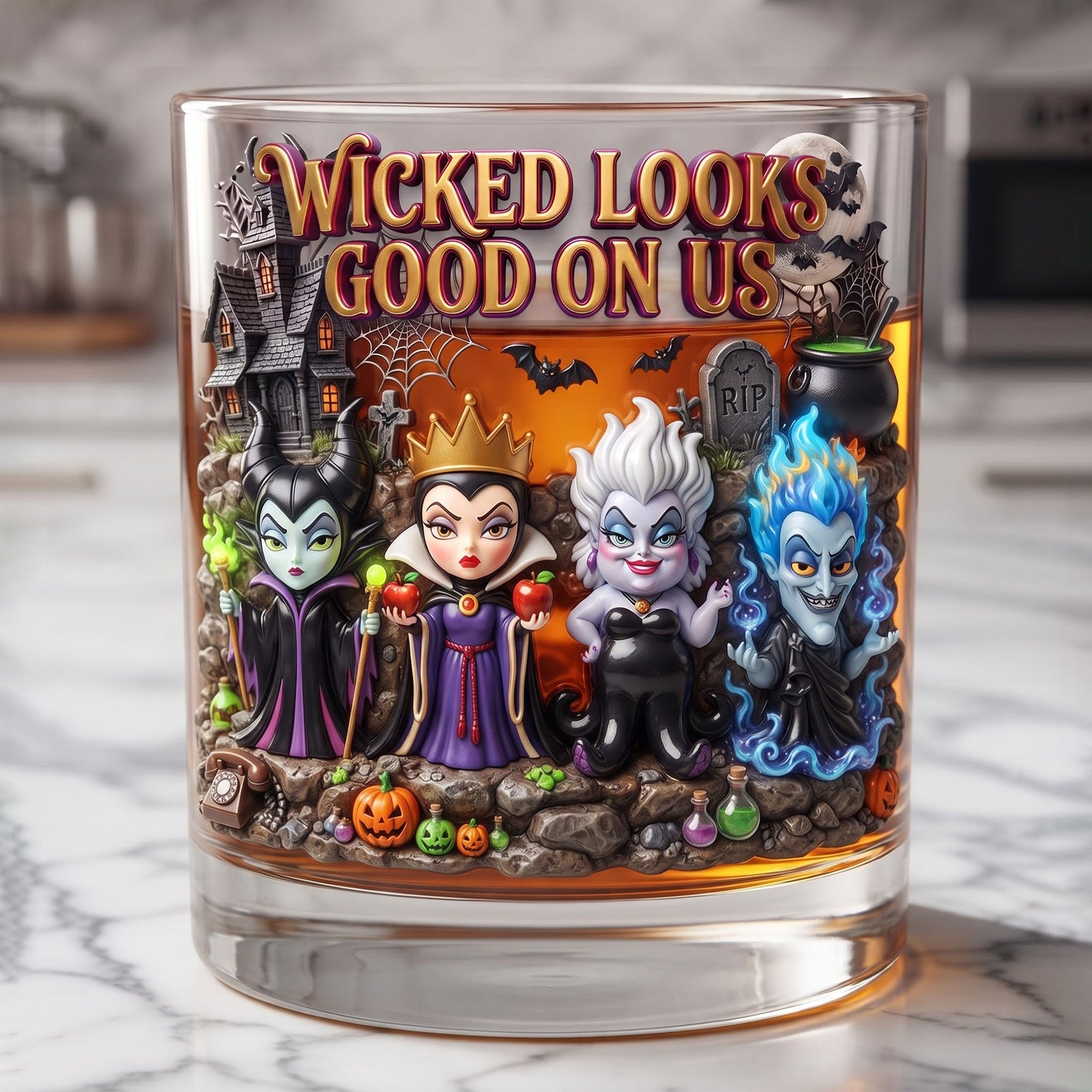 Halloween Fantasy Glass Mug - Personalized Gifts For Spooky Season Lovers 03TYTI310726