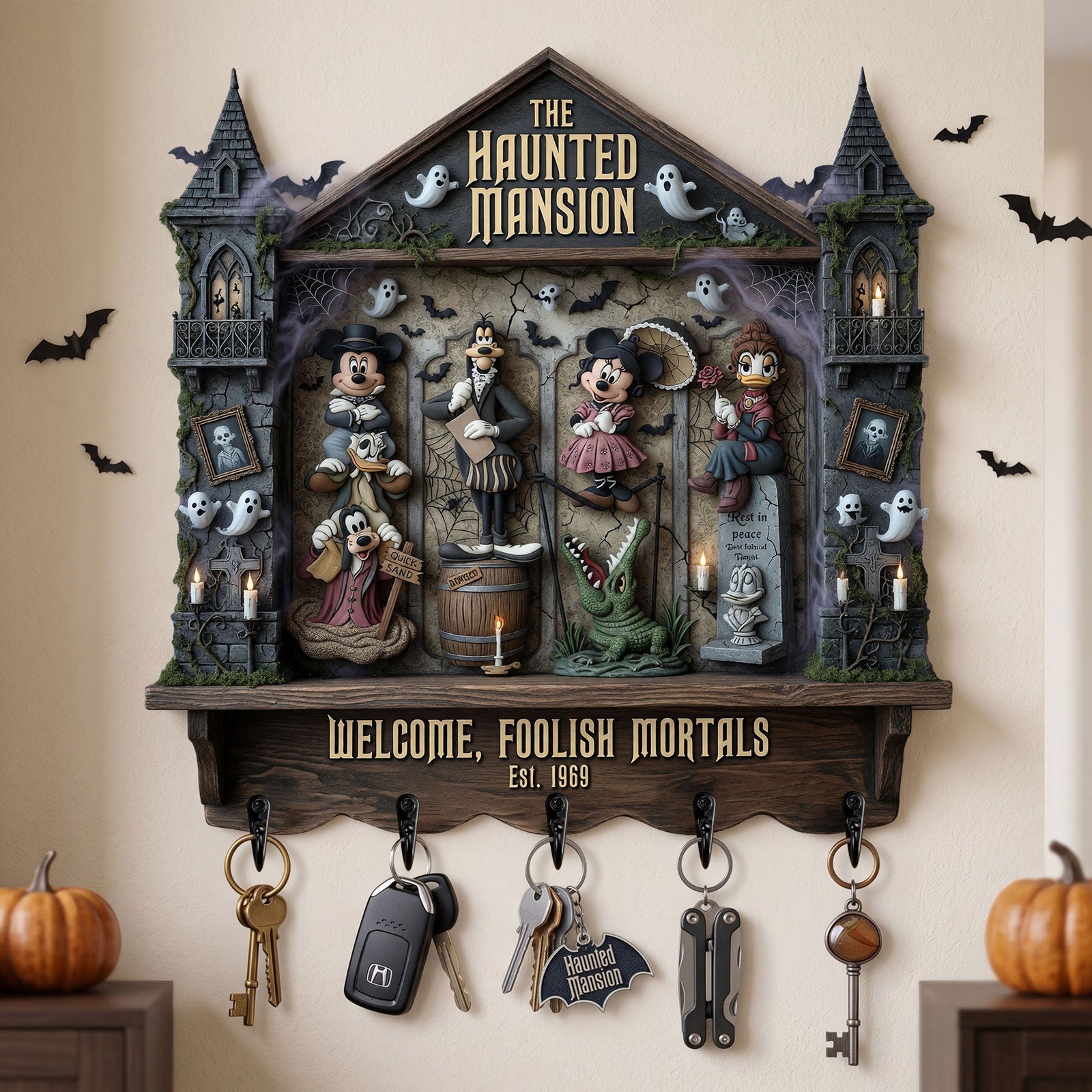 Creepy Mouse House Acrylic Key Hanger - Personalized Gifts For Family 01nati040826