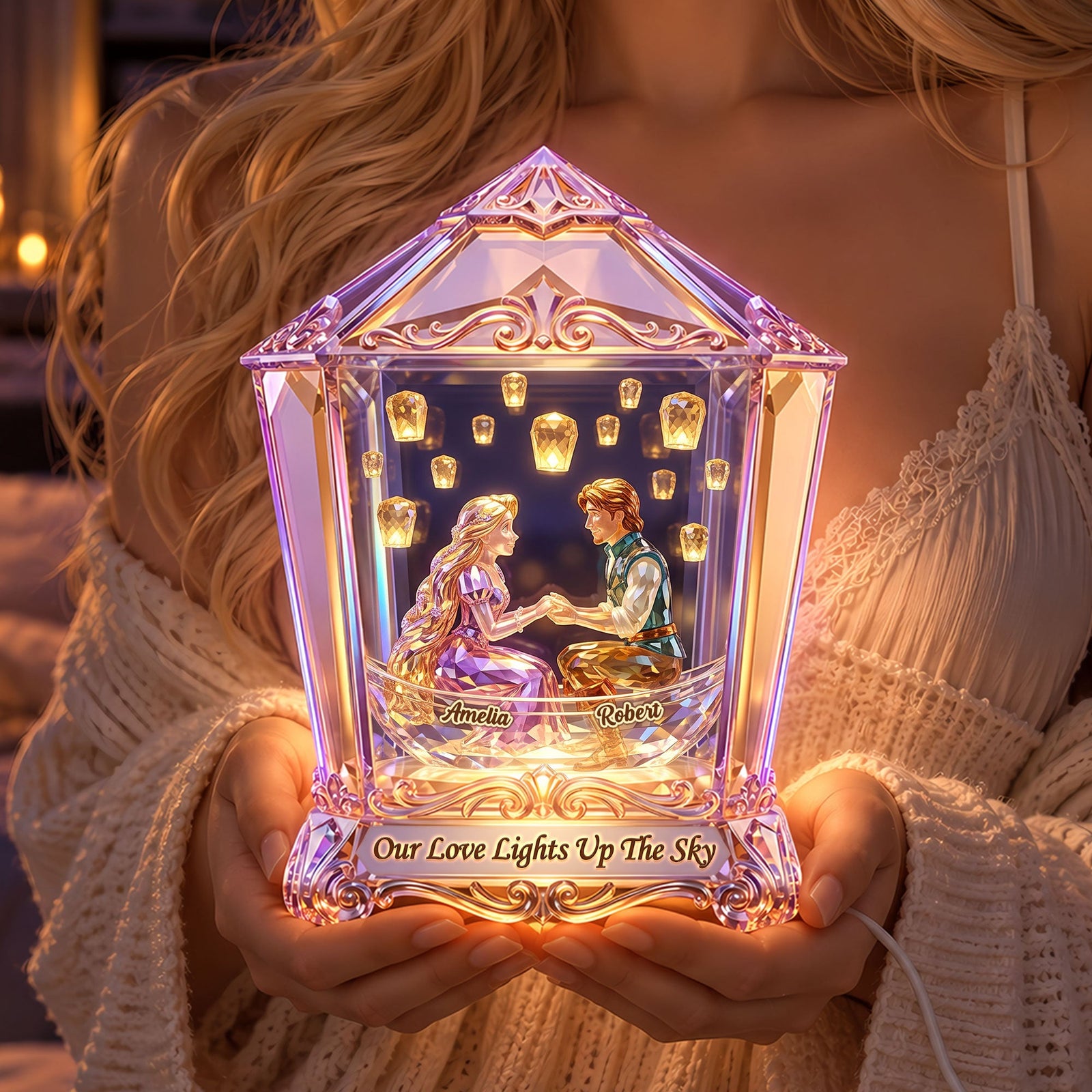 Forever Love In Fantastical World Light Box - Personalized Christmas Gifts For Couples 06nati211026