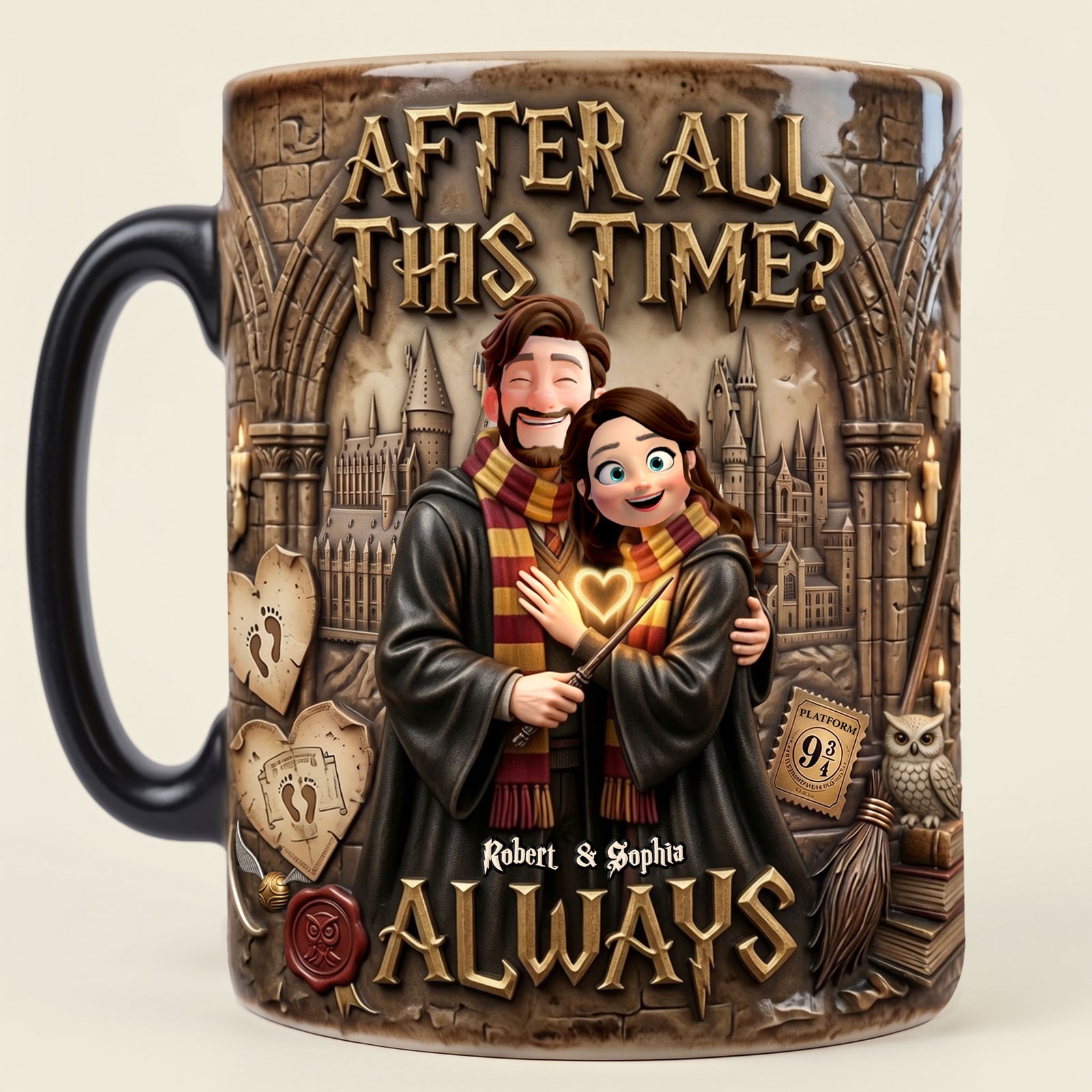 Eternal Love's Fantastical Journey Heat Changing Mug - Personalized Gifts For Couples 03tyti110726