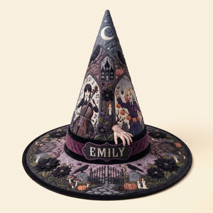 Mystery Spooky World Quilted Witch Hat - Personalized Halloween Gifts 04hati120826
