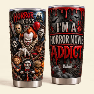 Creepy Cinema Addict Tumbler - Personalized Gift For Horror Lovers 02TTTI221026