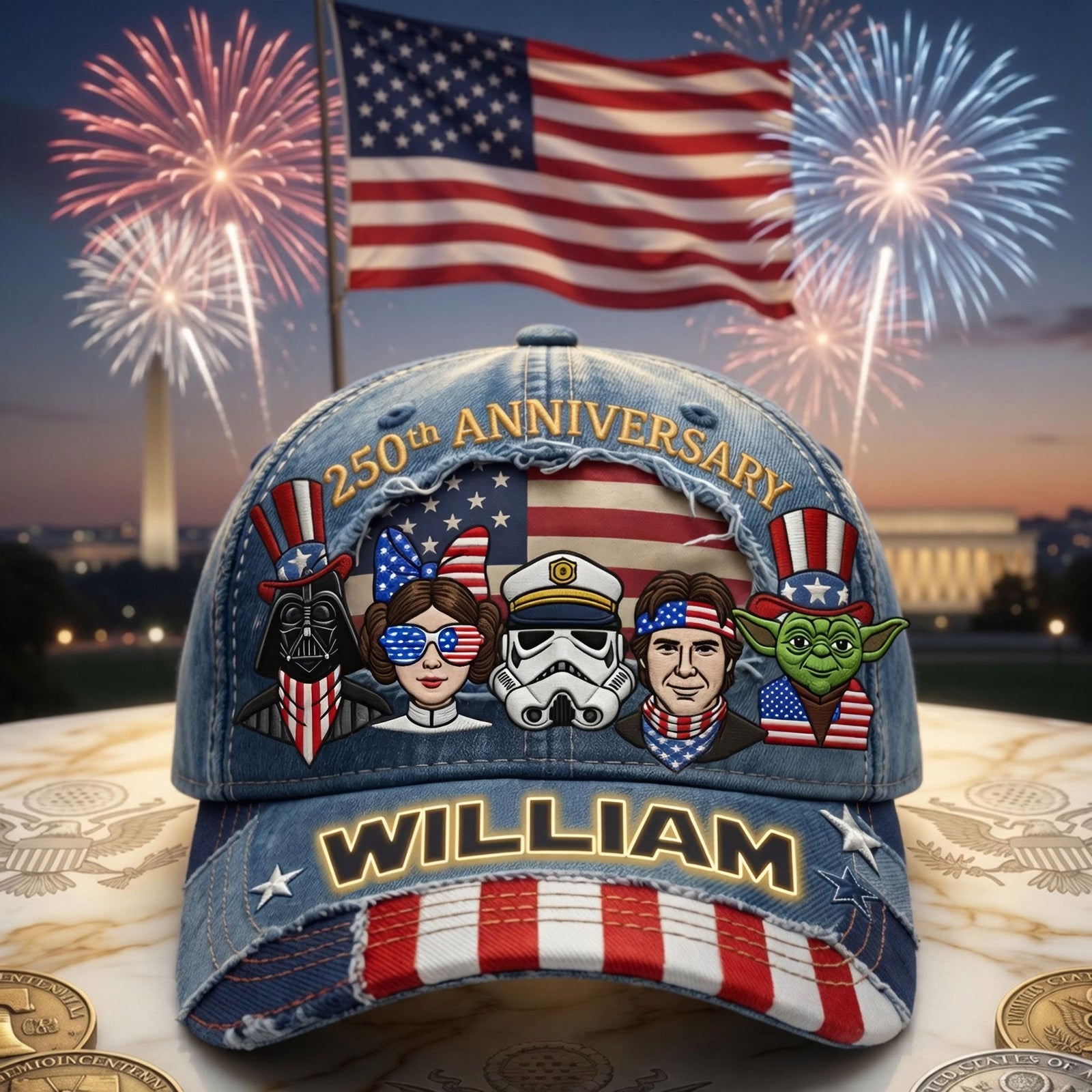 Proud American - Celebrated America 250th Anniversary Classic Cap - Personalized Gifts For Patriots 03qhti260526