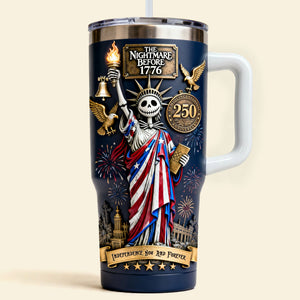 Whimsical Liberator 40oz Tumbler With Handle - Personalized Gifts For Patriots 05qhti020626