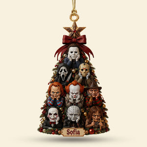 Sincerely Terror Christmas Tree Ornament - Personalized Christmas Gifts For Horror Lovers 03qhti100826