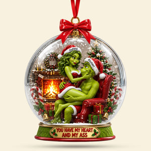 Cheeky Love Couple Christmas Ornament - Personalized Gift For Couples 04TYTI150926