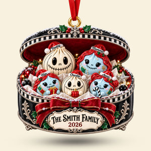 Cute Spooky Dumpling Family Acrylic Ornament - Personalized Christmas Gifts For Family 02tyti011026