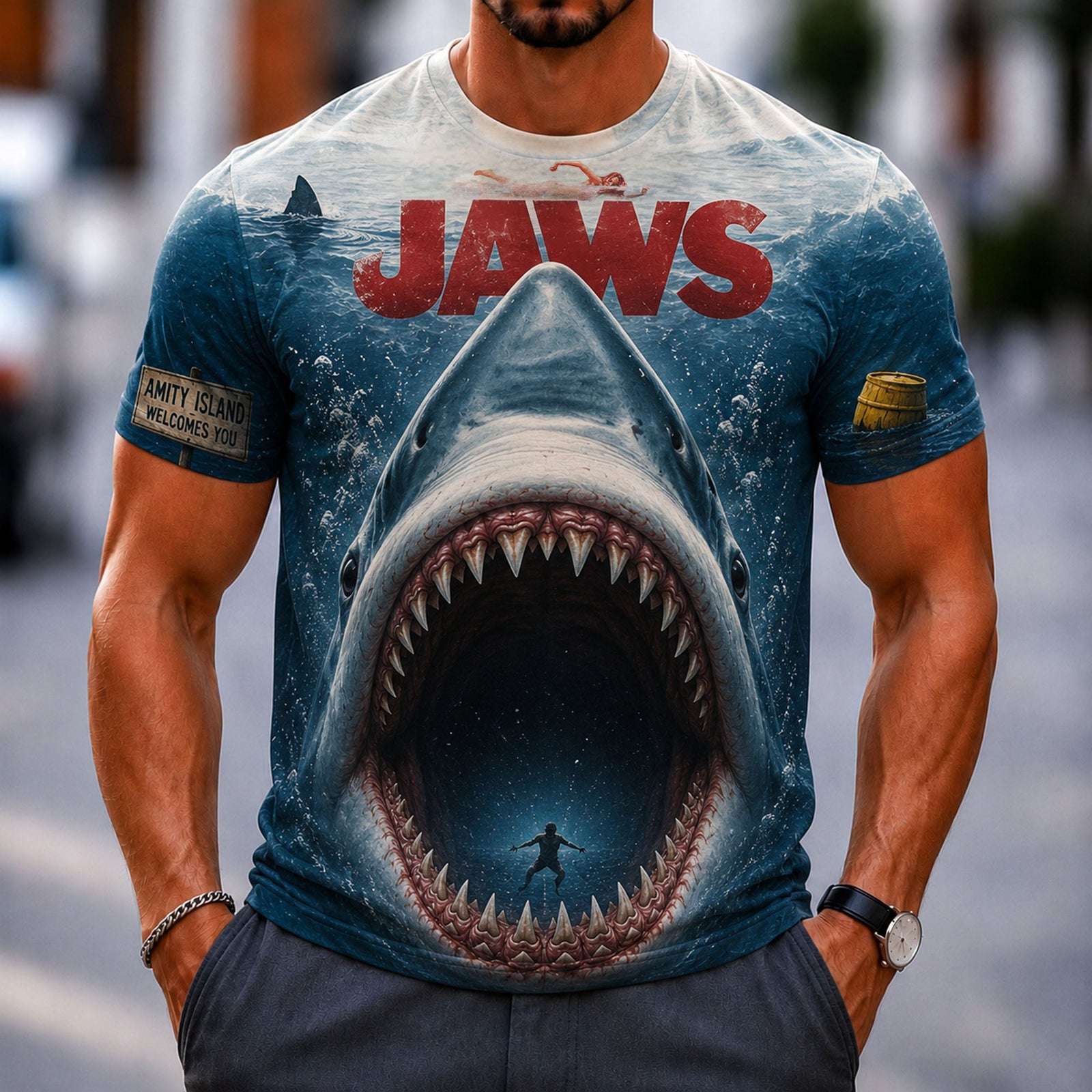 Scary Blue Ocean Shirt - Personalized Gifts 01nati140726