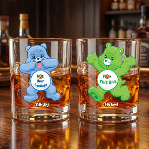 Funny Attitude Round Glass - Personalized Gifts For Drinking Lovers 01HUTI290526