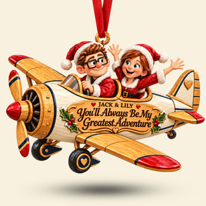 Love Is The Greatest Adventure Acrylic Ornament - Personalized Christmas Gifts For Couples 06tyti300926
