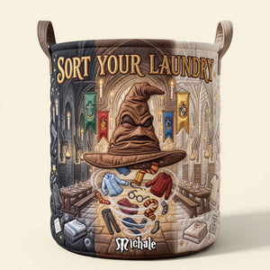 Witty Reminder Quilted Laundry Basket, Personalized Gifts 02qhti110726