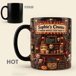 Macabre Midnight Slasher's Cinema Magic Mug - Personalized Gifts For Horror Lovers 05toti070926
