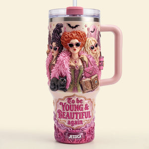 Baddie Witches 40oz Tumbler With Handle, Personalized Gifts For Witch Sisters 04QHTI050826