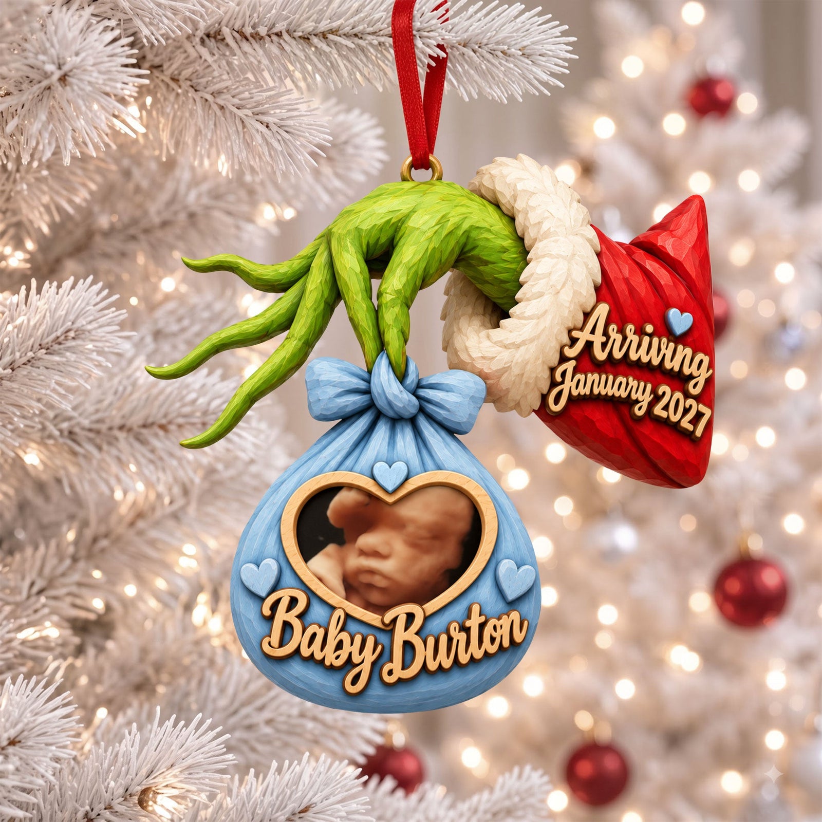 Little Miracle Pregnancy Acrylic Ornament - Personalized Gift For Christmas 04HUTI161026