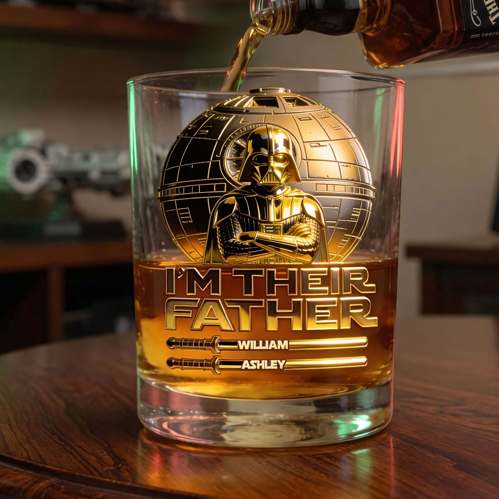 I Am The Father Drinking Glass - Personalized Gifts For Dads 04tgti090526