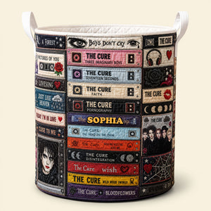 The Cure Gothic Imagery & Melancholic Music Quilted Laundry Basket - Personalized Gift For Rock Lovers 02huti100726