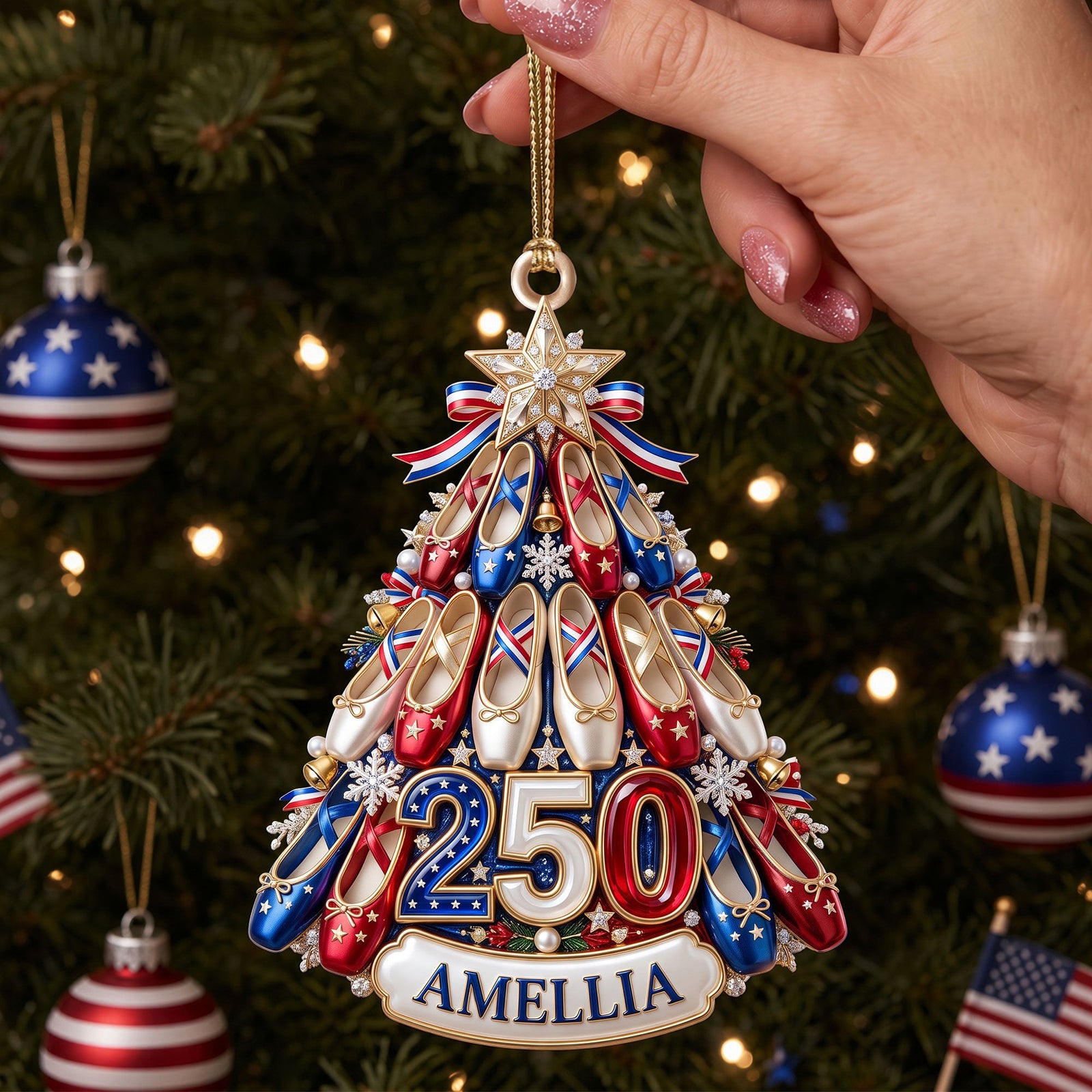 American Ballet 250th Anniversary Christmas Ornament – Personalized Gift 02PGTI220826