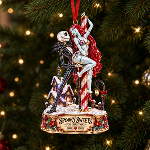 Spooky Couple Ornament - Personalized Gifts For Ornament Christmas Ornament 04HATI191026