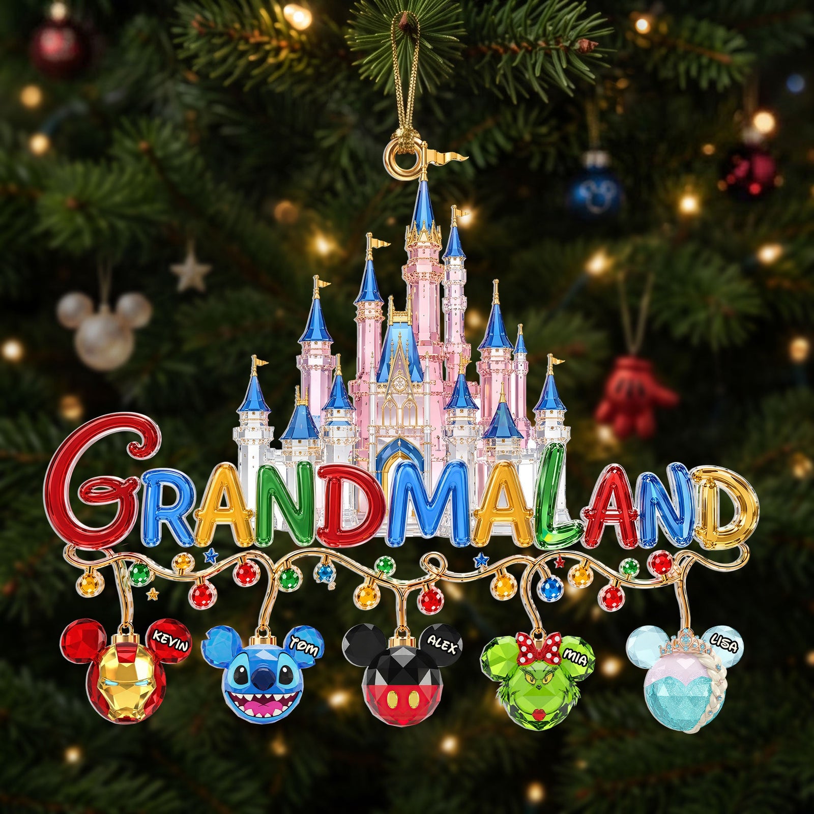 Magical Family Castle Ornament - Personalized Christmas Gifts Family 03OHTI020926