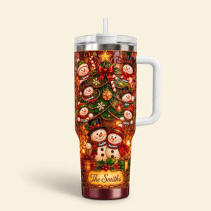 Snowman Family Tumbler – Personalized Christmas Gifts For Family 01pati190826