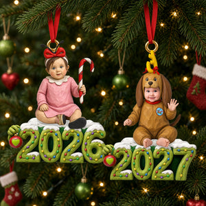 Happy Family Christmas Ornament - Custom Photo Gifts For Family 03huti110926-Homacus