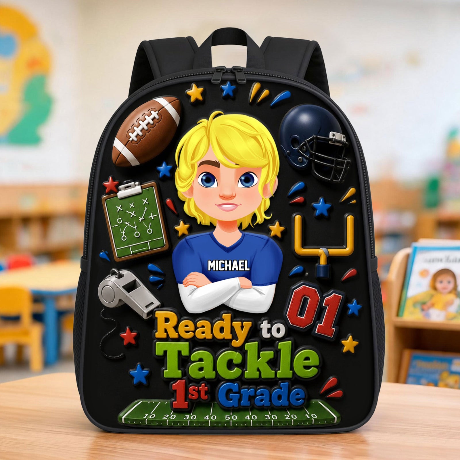 School Time Backpack - Personalized Gifts For Kids School Bag 02NATI290626-Homacus