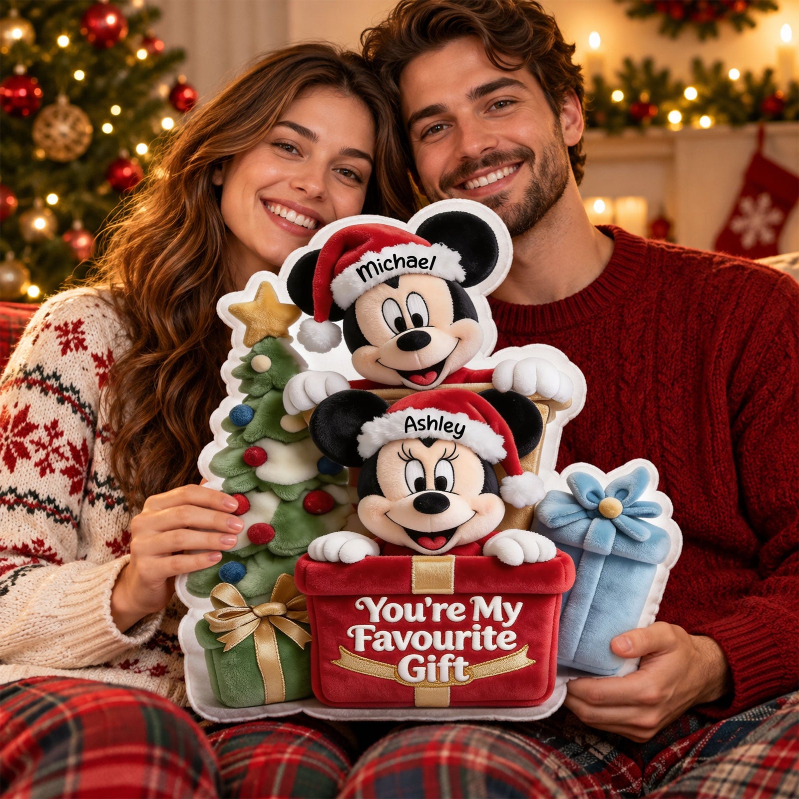 You're My Favourite Gift Custom Shaped Pillow - Personalized Christmas Gifts For Couples 03toti171026