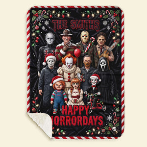 Happy Horrorday Blanket  - Personalized Gifts For Christmas Night Blanket 05PATI011026