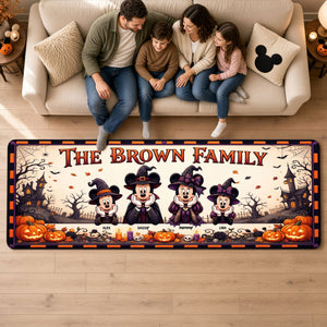 Spooky Mouse Family - Personalized Halloween Gifts For Family Runner Rug 02tyti030926