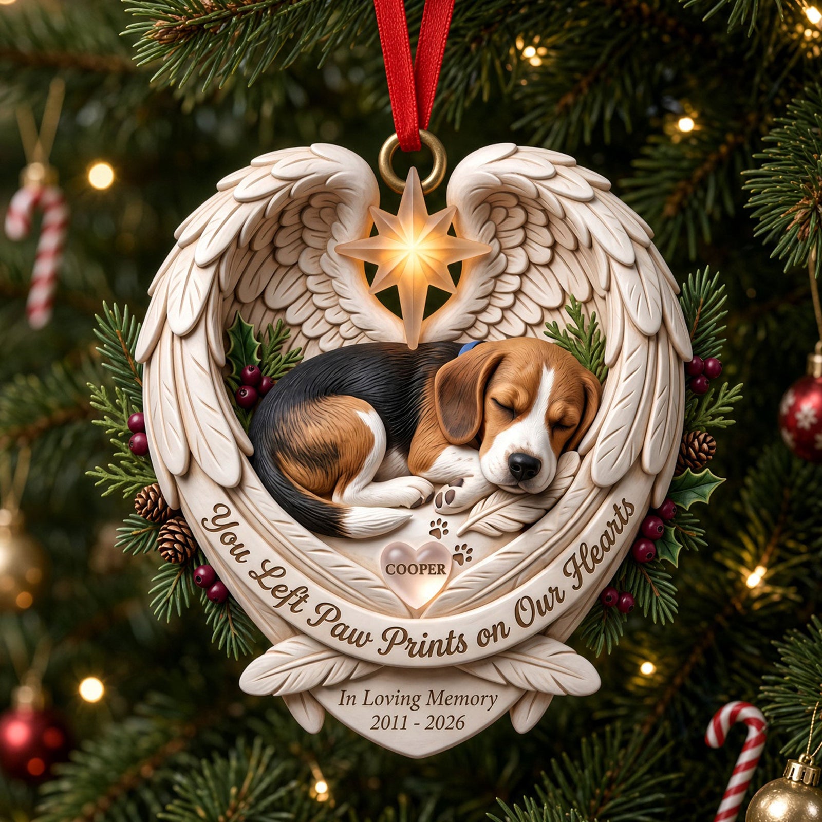 Pet Loving Memory Ornament - Custom Photo Gifts 06pati061026