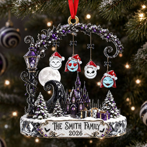 Gothic Family Castle Ornament - Personalized Christmas Gifts Family 01OHTI040926