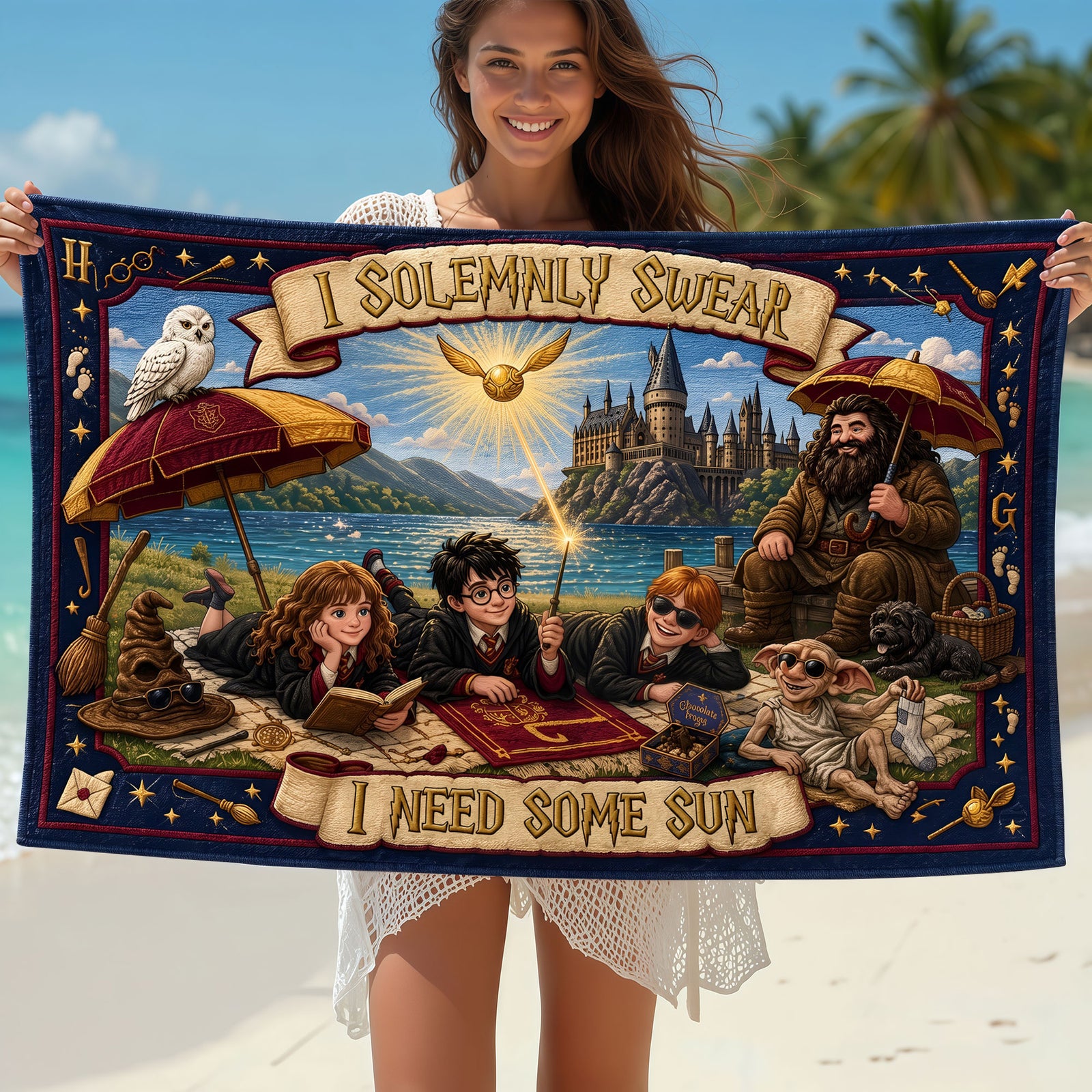 I Need Some Sun Beach Towel - Personalized Gifts 04tyti080726