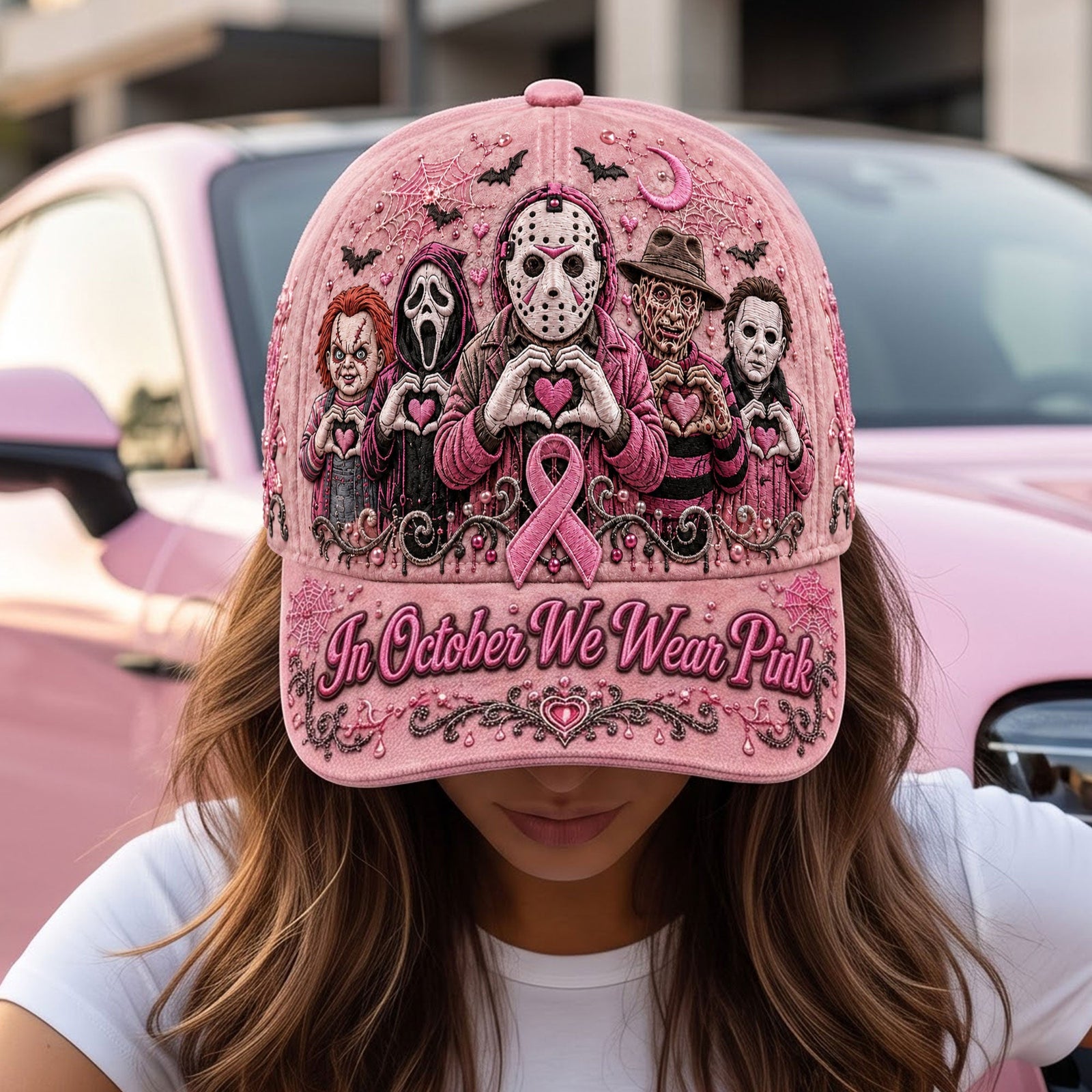 Pink Nightmare Classic Cap - Personalized Gifts For Horror Movie Lovers 02nati110826