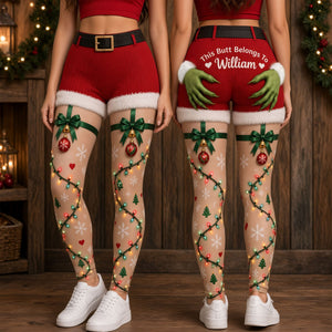 Funny Christmas Leggings - Personalized Gifts For Couple 05nati180926