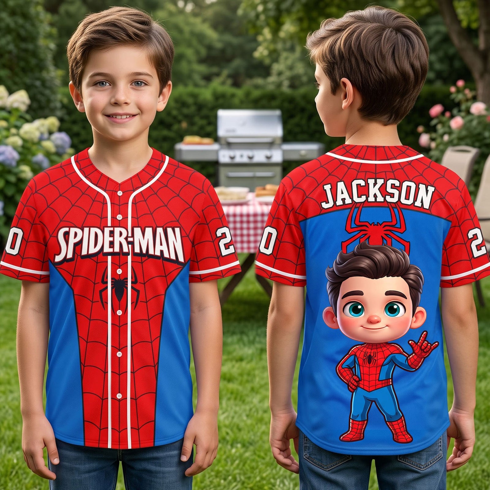 Web Hero Baseball Jersey - Personalized Gifts For Kids 03nati040826