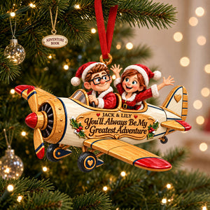 Love Is The Greatest Adventure Acrylic Ornament - Personalized Christmas Gifts For Couples 06tyti300926