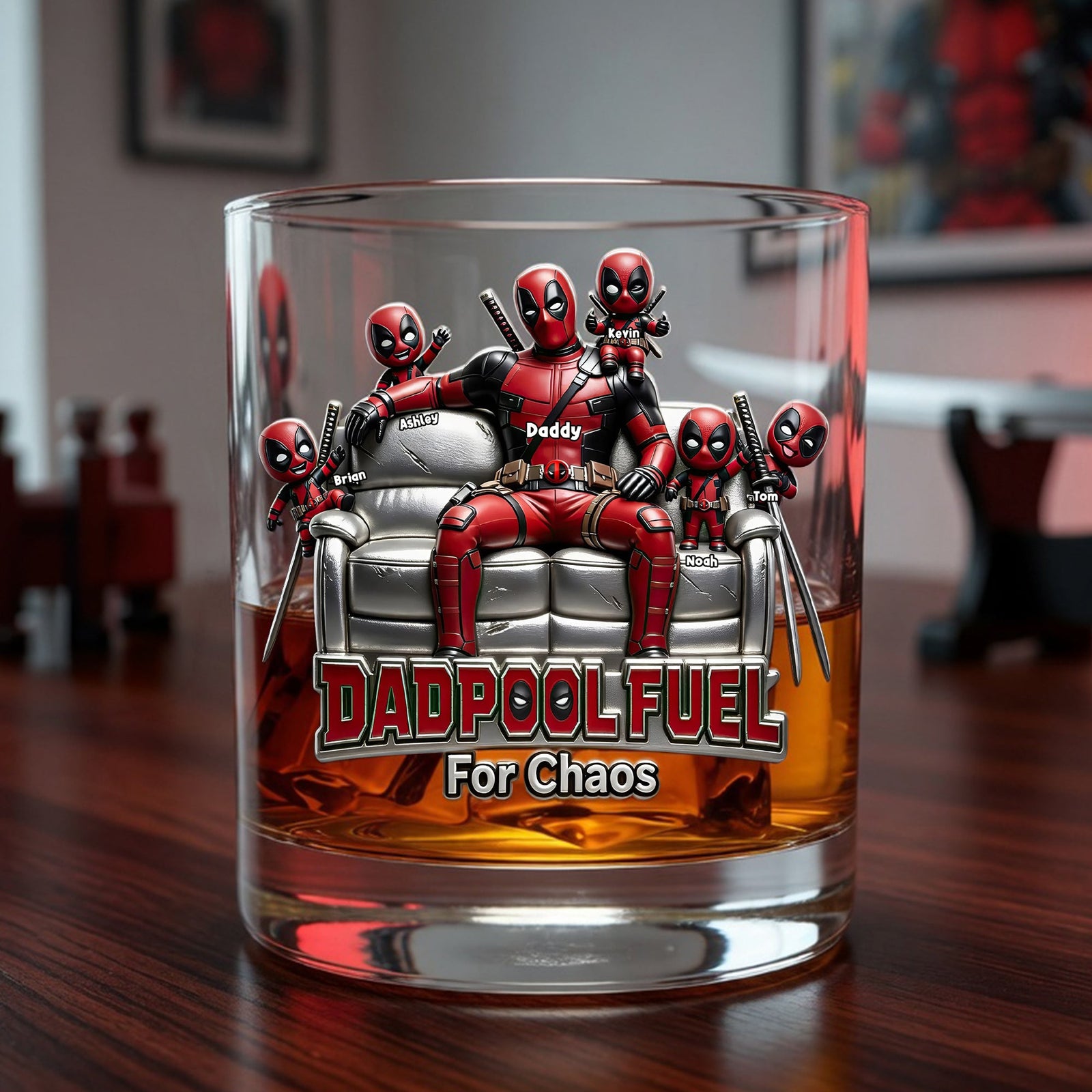 Funny Fighter Dad Drinking Glass - Personalized Gifts For Dads 01huti210526