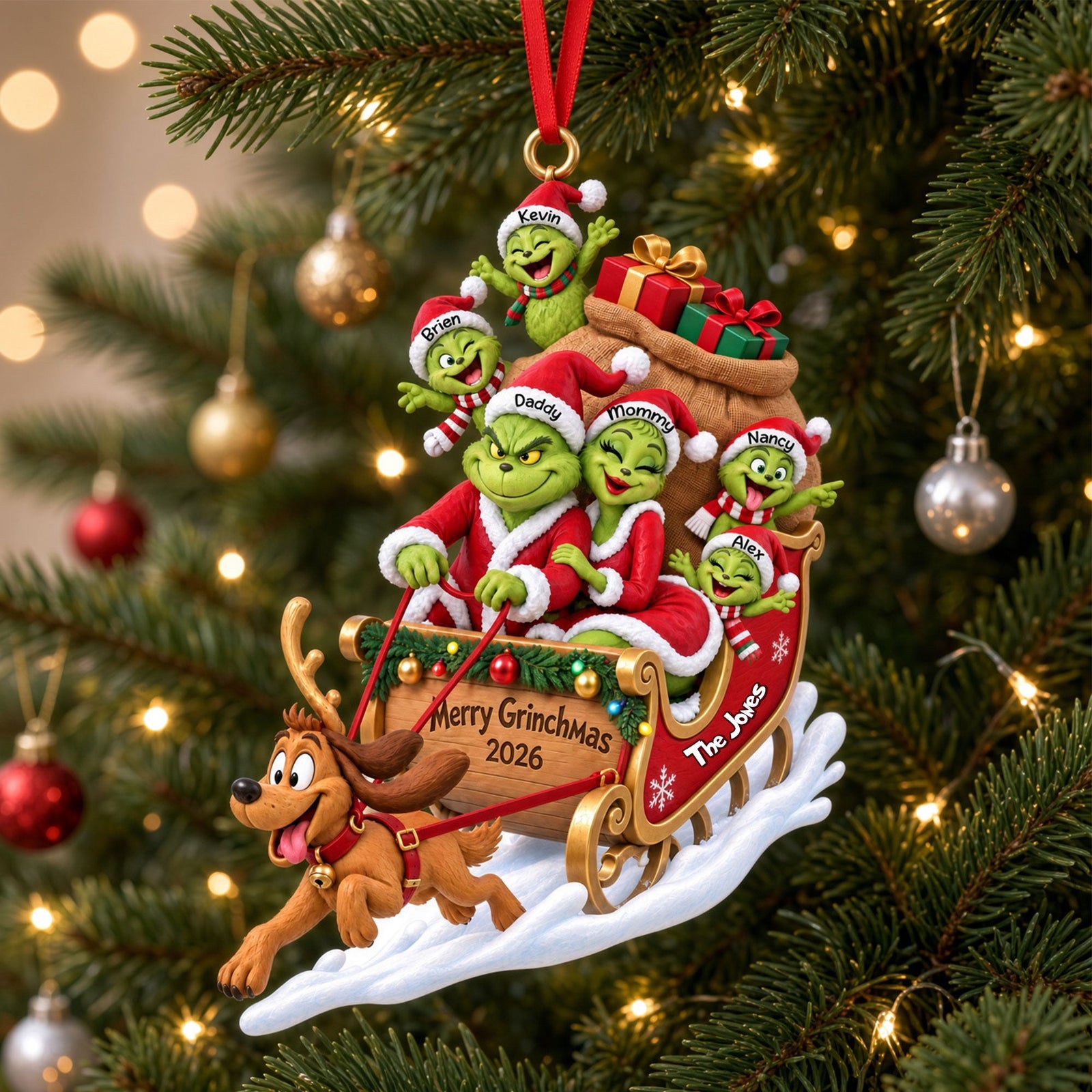 Christmas Take Over Ride Acrylic Ornament - Personalized Christmas Gifts For Family 03qhti101026