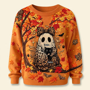 Autumn Boo Jee Cat Sweater - Personalized Gifts For Cat Lovers 04qhti100826