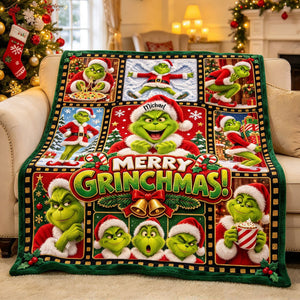 Festive Season Blanket - Personalized Gifts For Christmas Blanket 01PATI151026