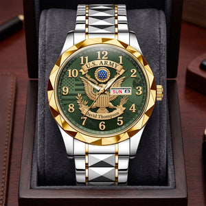 Military Pride Men's Watch - Personalized Gift For Veteran 03HUTI240726