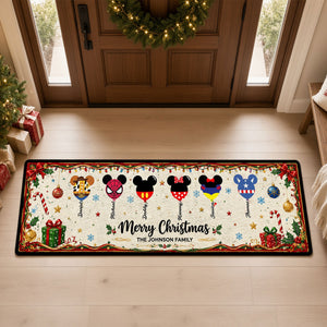 Colorful Balloon Family Runner Rug - Personalized Gifts For Family 05NATI290826